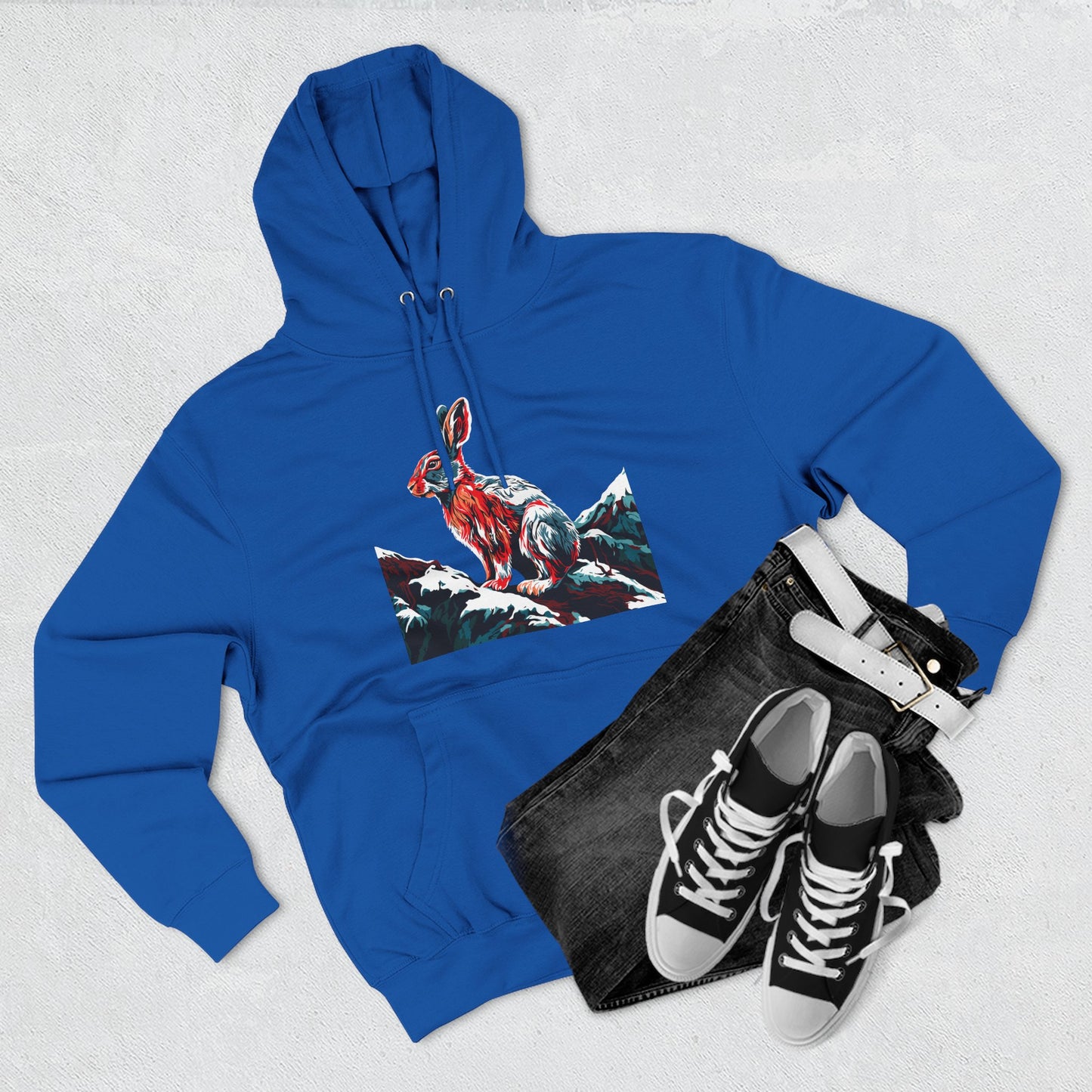 Snowshoe Hare Icon - Fleece Hoodie