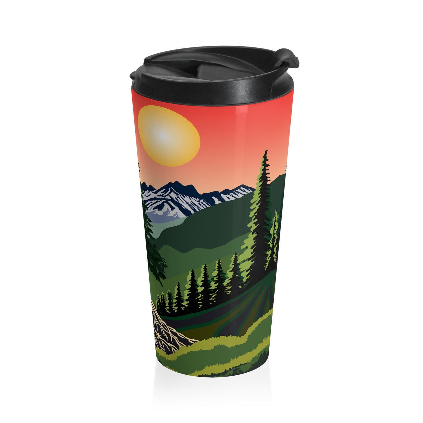 Heritage Spruce Tree Stainless Steel Travel Mug