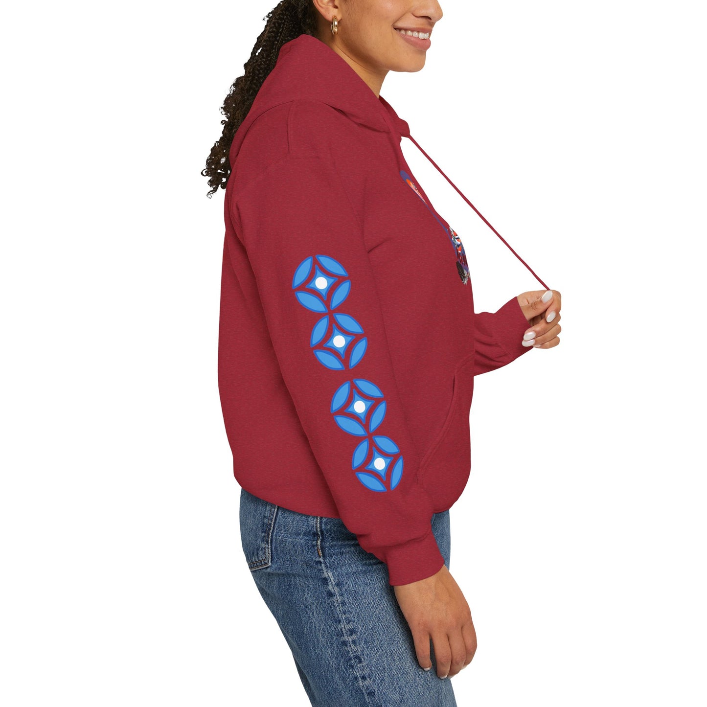 Neo Native brand logo hoodie — Alaska Native owned apparel brand — shown in an alternate colorway