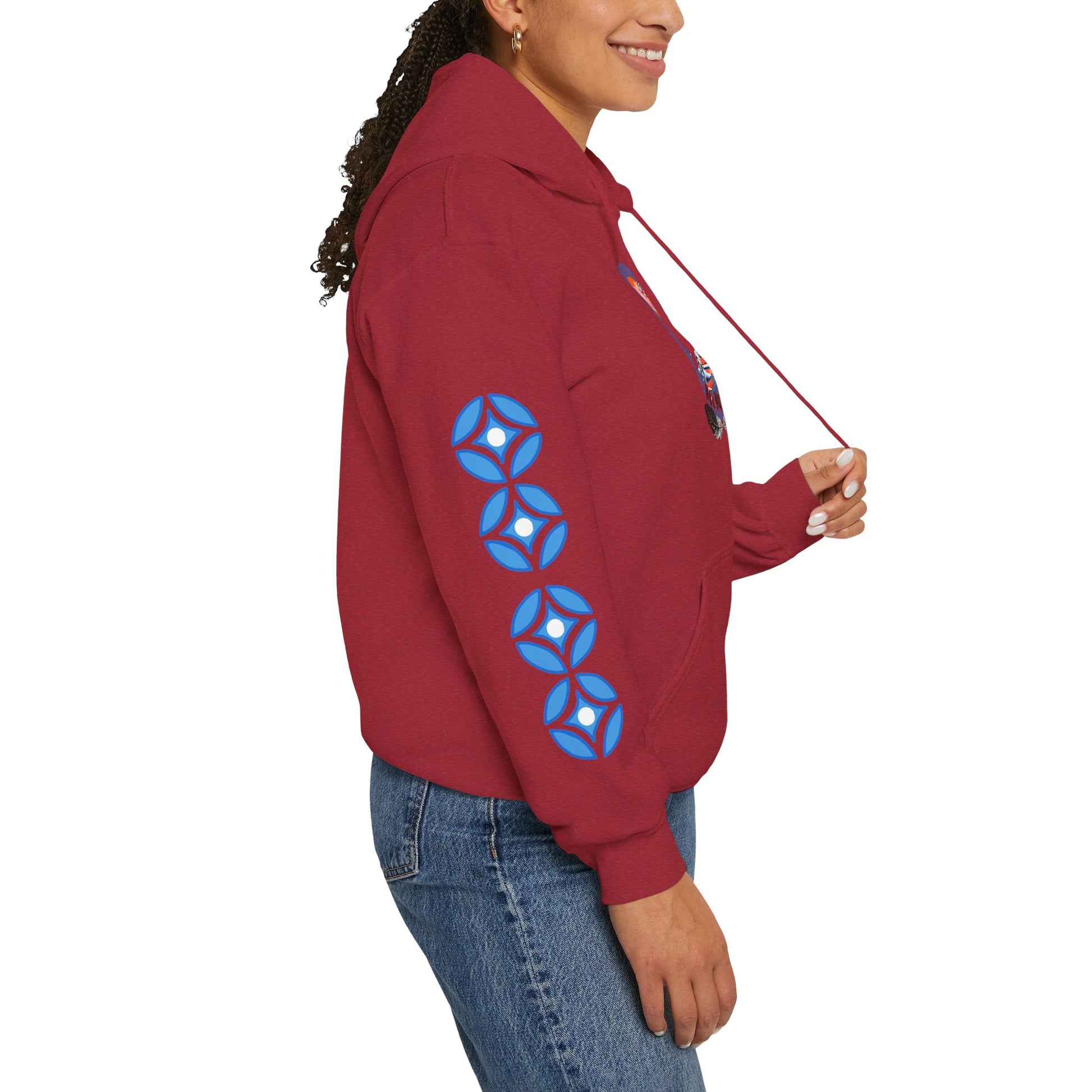 Neo Native brand logo hoodie — Alaska Native owned apparel brand — shown in an alternate colorway