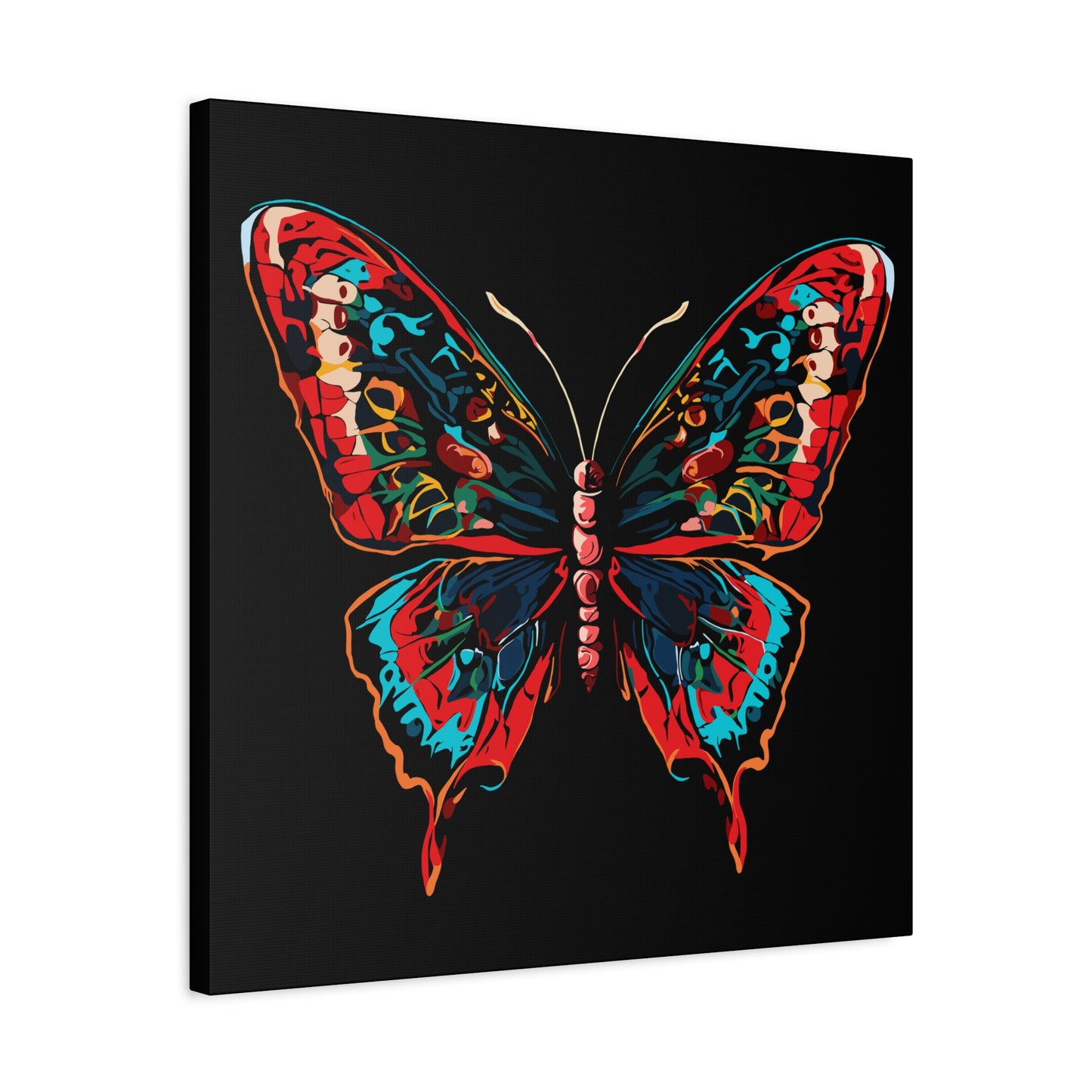 Hand-drawn butterfly icon canvas print — original wildlife art by Kayanna Healy at Neo Native