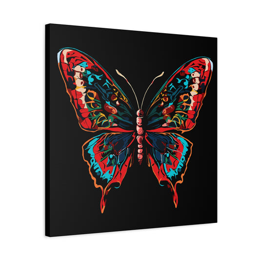 Hand-drawn butterfly icon canvas print — original wildlife art by Kayanna Healy at Neo Native
