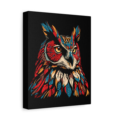 Great Horned Owl Icon Canvas