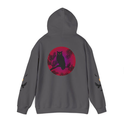 Hand-drawn 'Wisdom' word art hoodie inspired by Alaska Native design traditions — shown in an alternate colorway