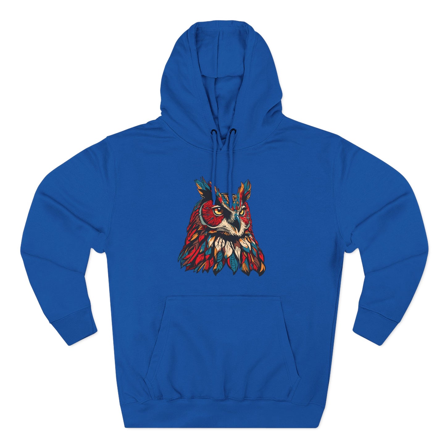 Great Horned Owl Icon - Fleece Hoodie