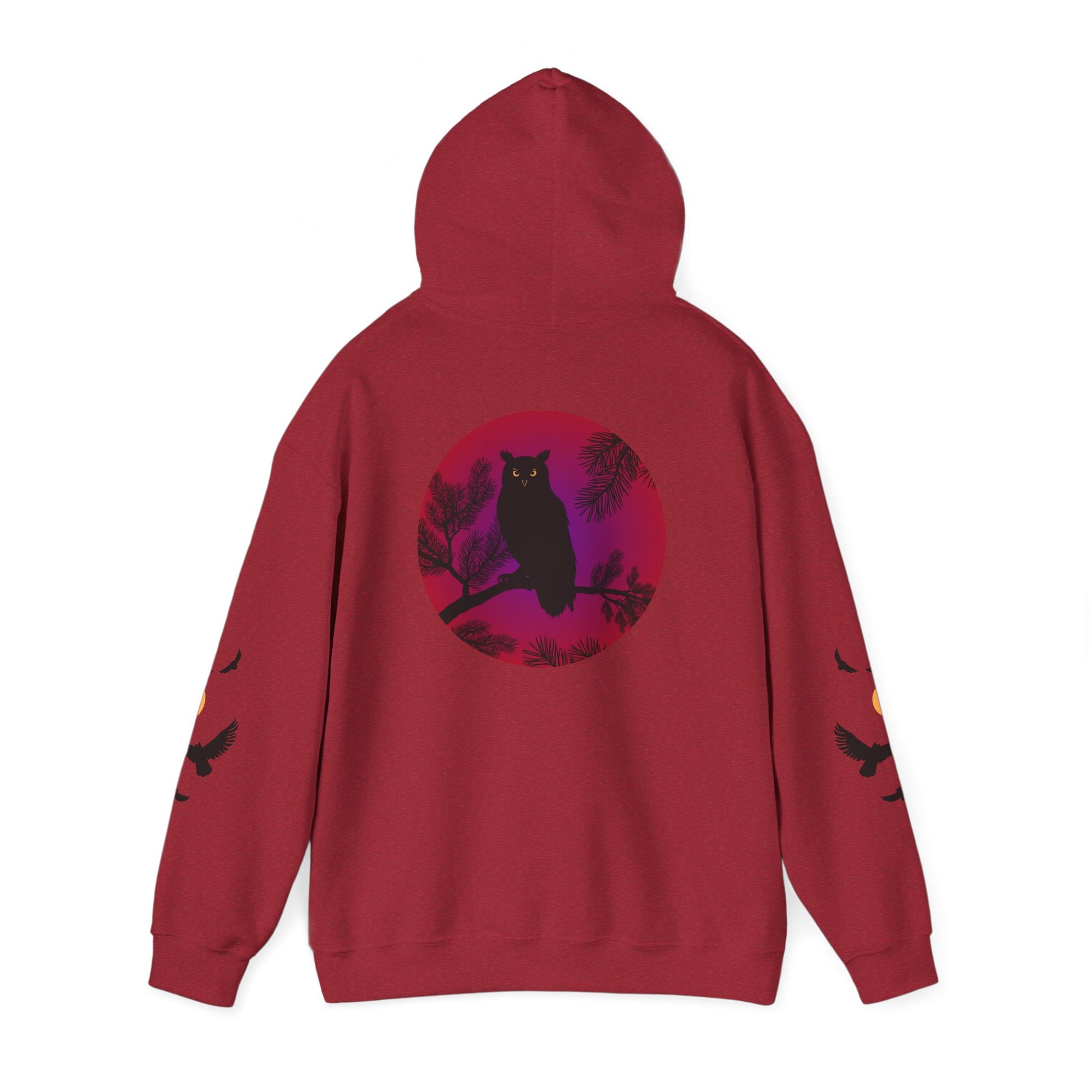 Hand-drawn 'Wisdom' word art hoodie inspired by Alaska Native design traditions — flat lay view