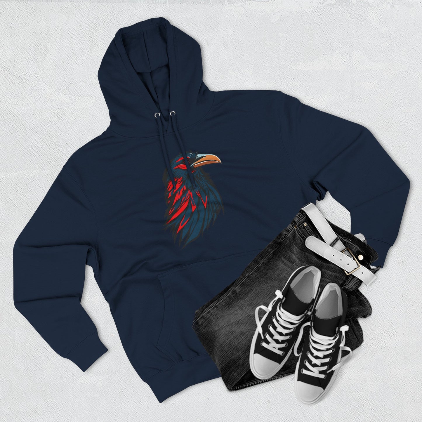 Raven Icon - Fleece Hoodie