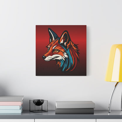 Red Fox Icon Canvas