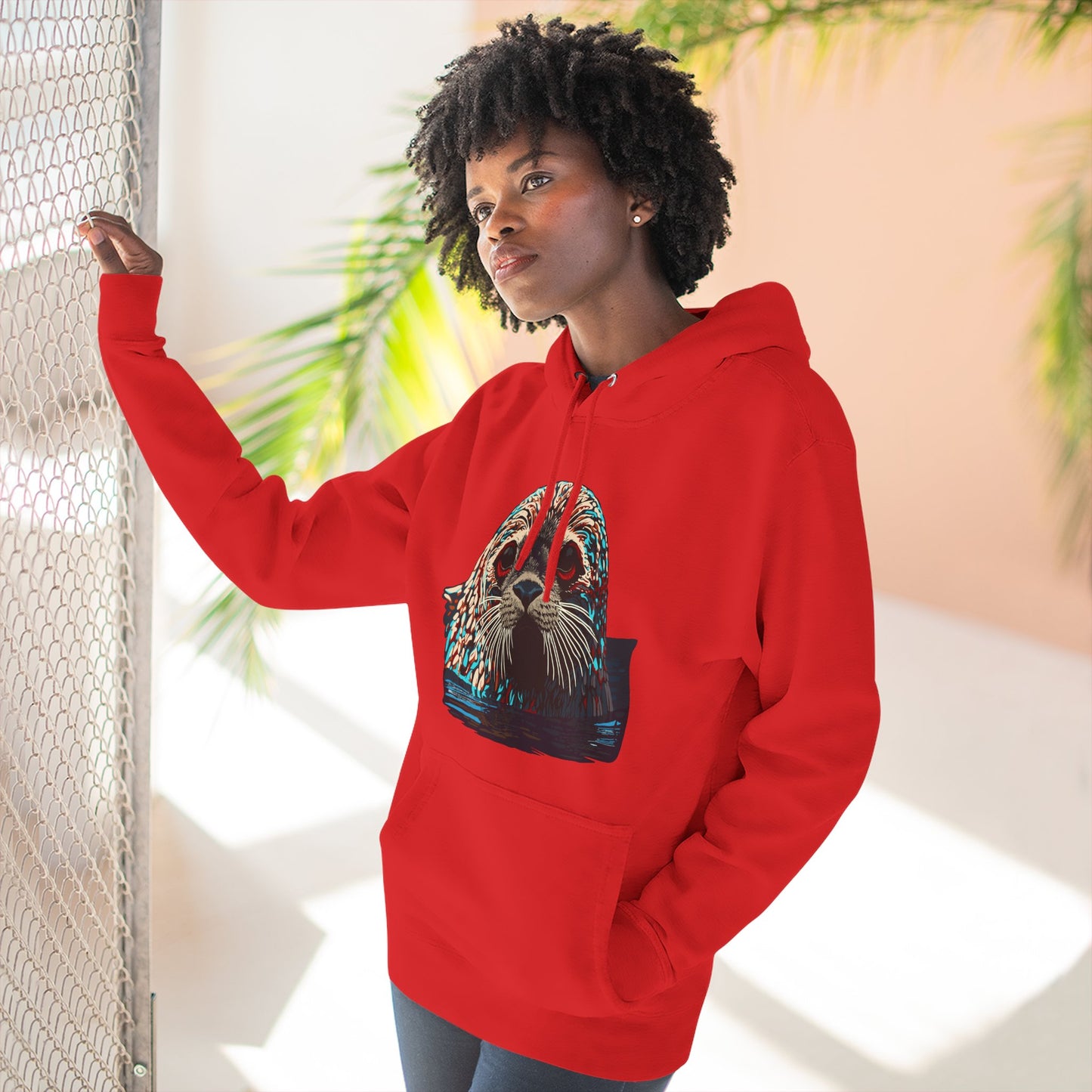 Harbor Seal Icon - Fleece Hoodie
