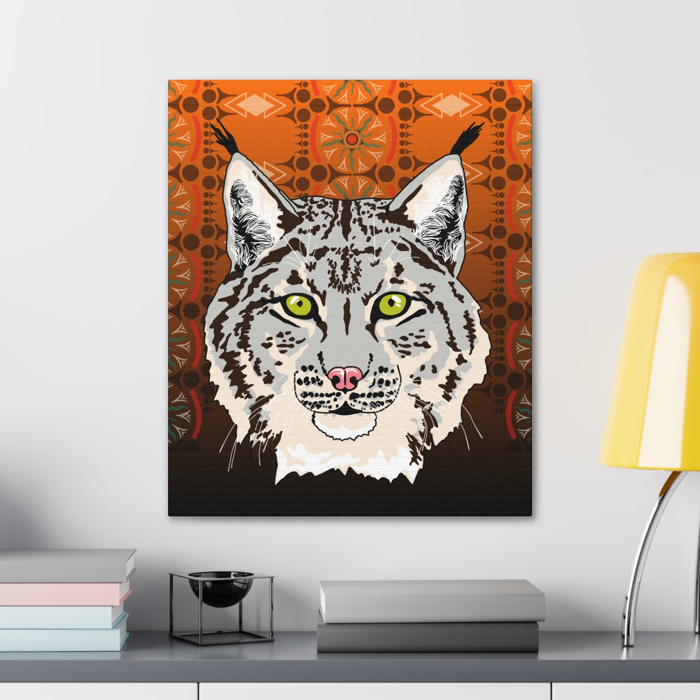 Lynx Portrait (gray) Canvas