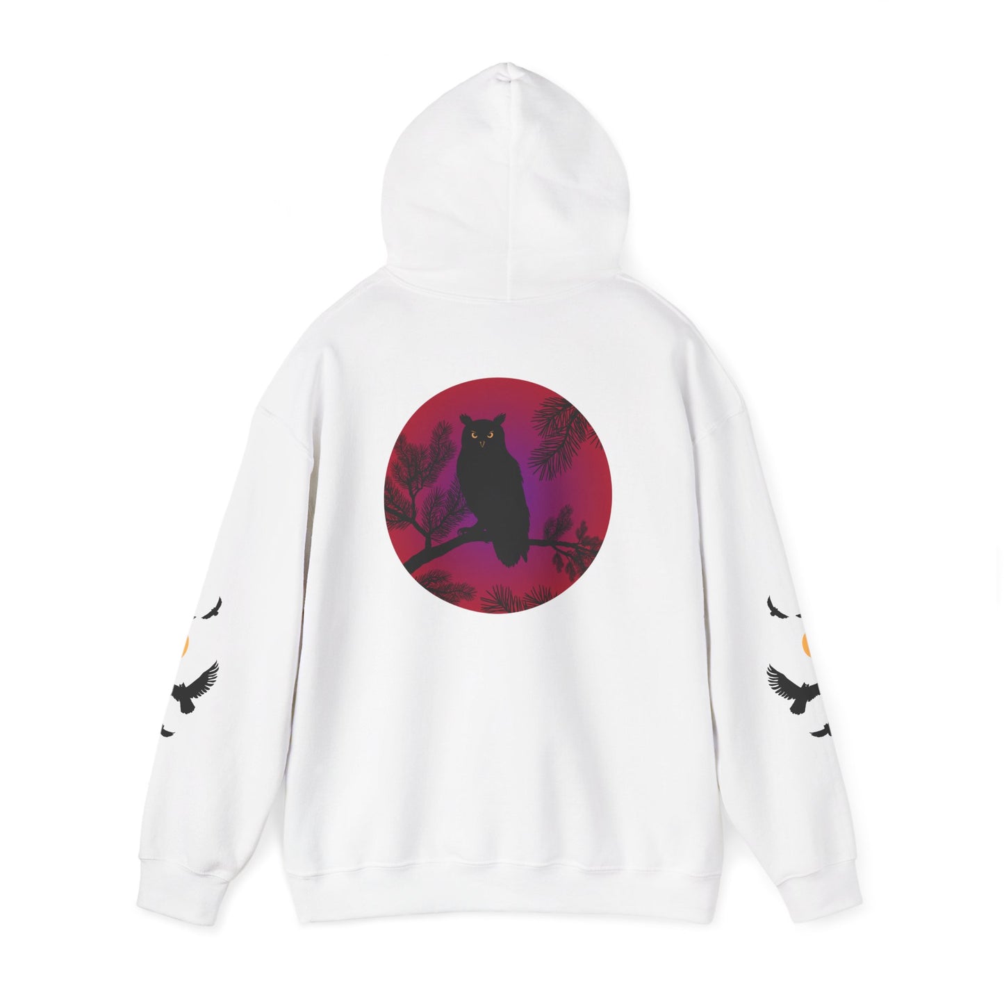 Hand-drawn 'Wisdom' word art hoodie inspired by Alaska Native design traditions — shown from a different angle