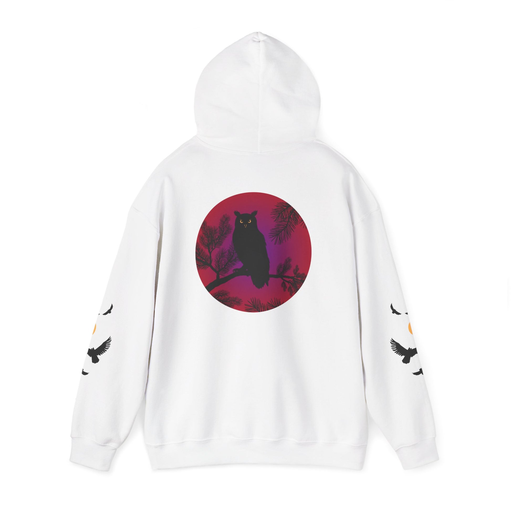 Hand-drawn 'Wisdom' word art hoodie inspired by Alaska Native design traditions — shown from a different angle