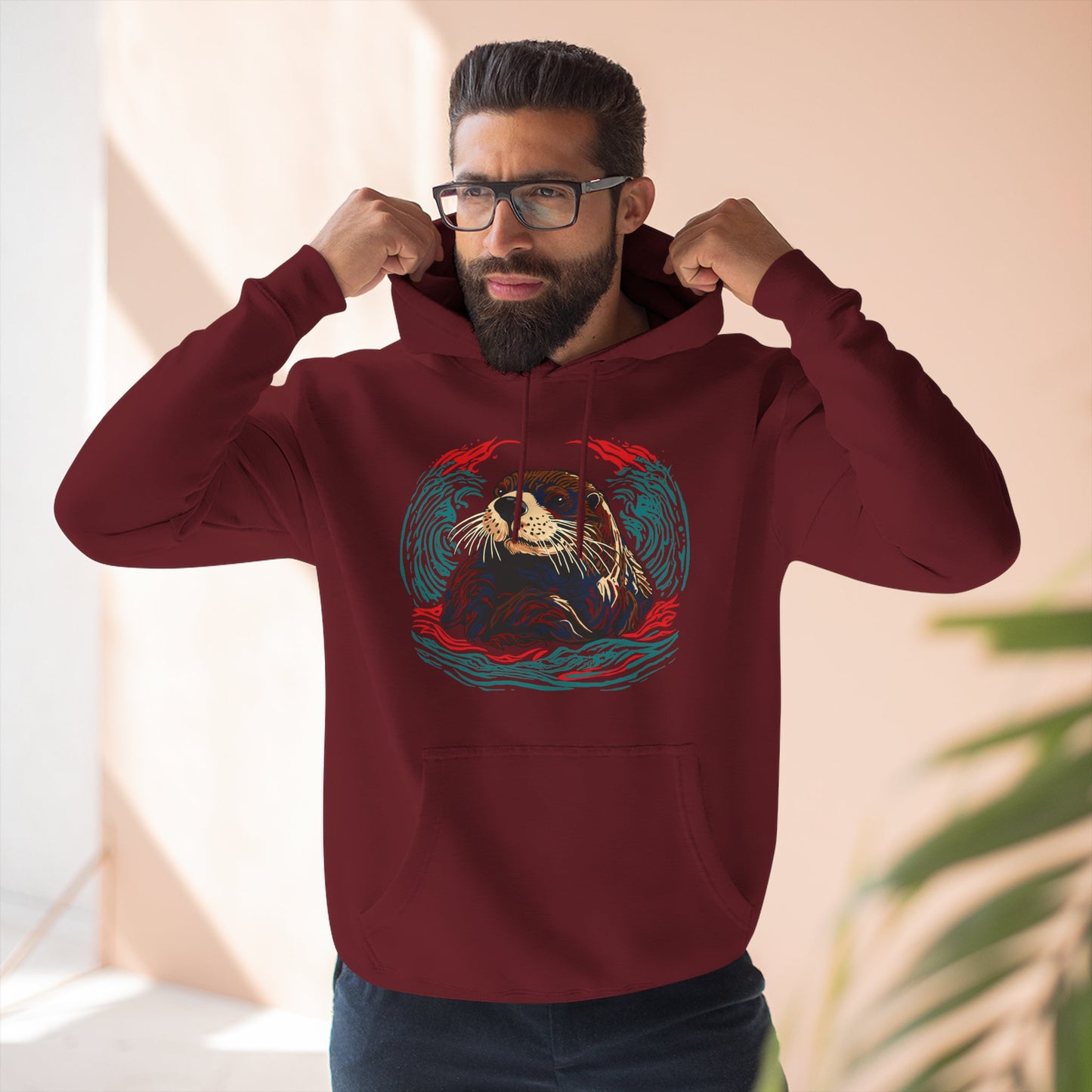 Sea Otter Icon - Fleece Hoodie