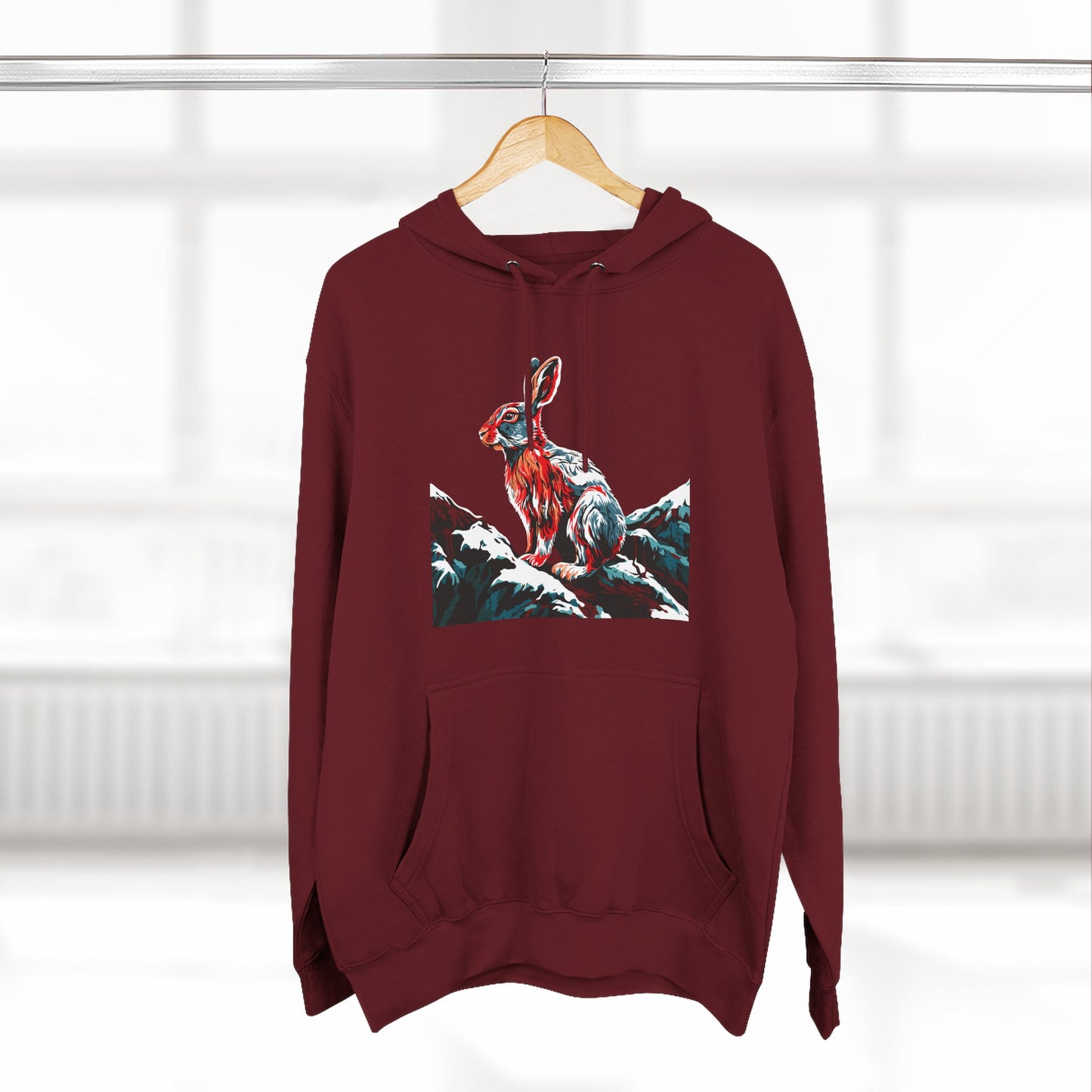 Snowshoe Hare Icon - Fleece Hoodie