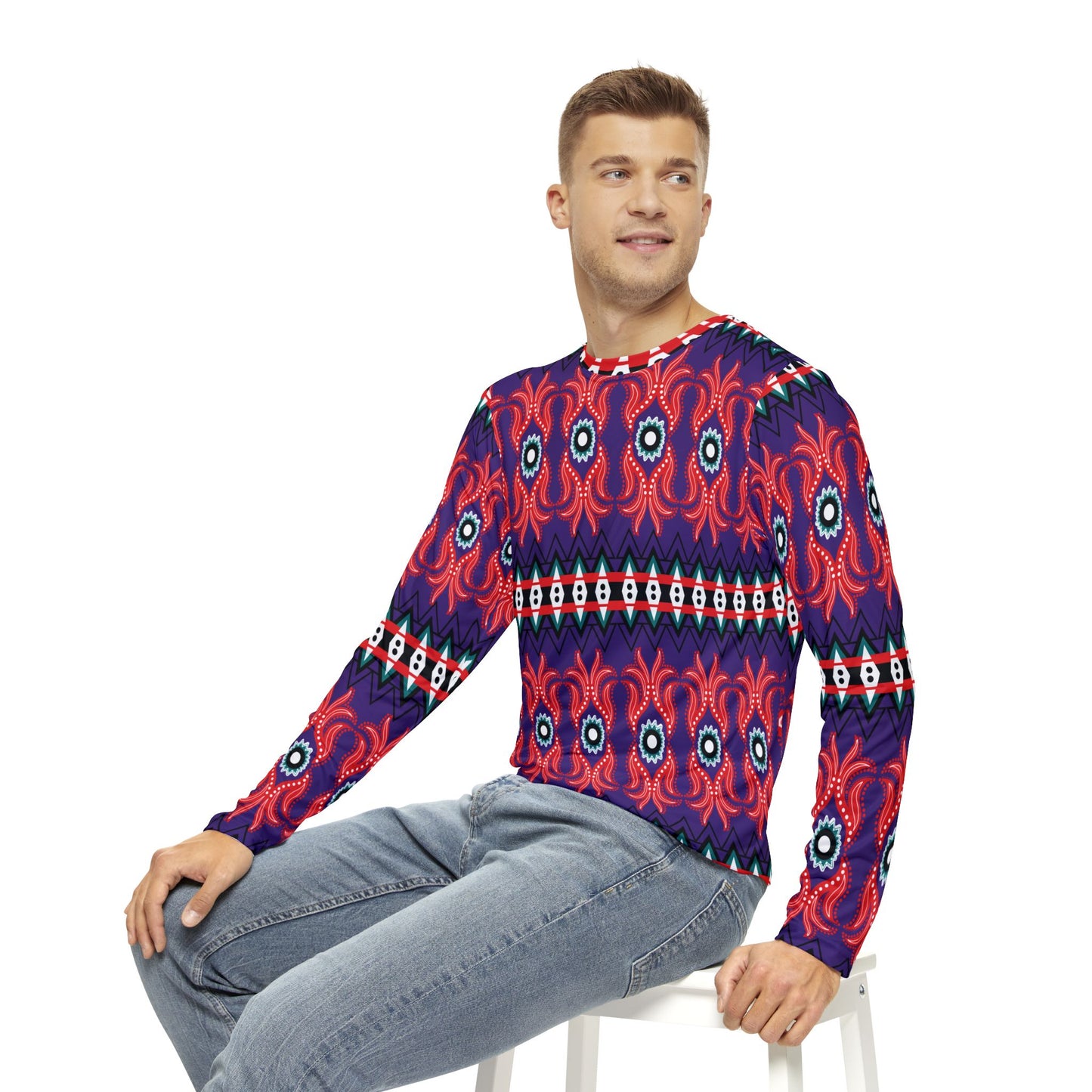 Fiery Pattern Long-Sleeve