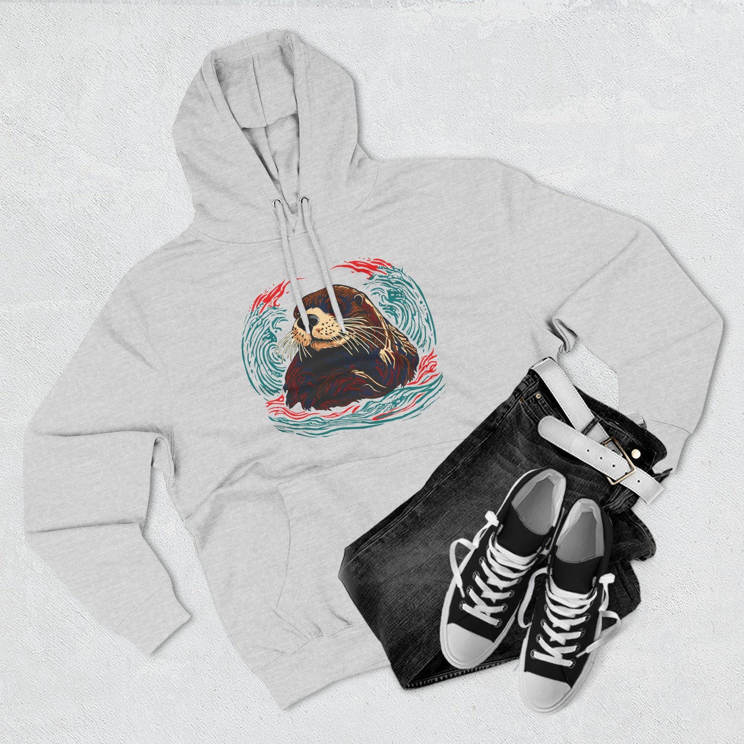 Sea Otter Icon - Fleece Hoodie