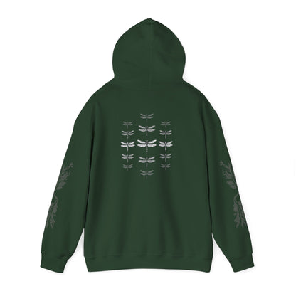 Hand-drawn 'Dauntless' word art hoodie inspired by Alaska Native design traditions — shown in an alternate colorway