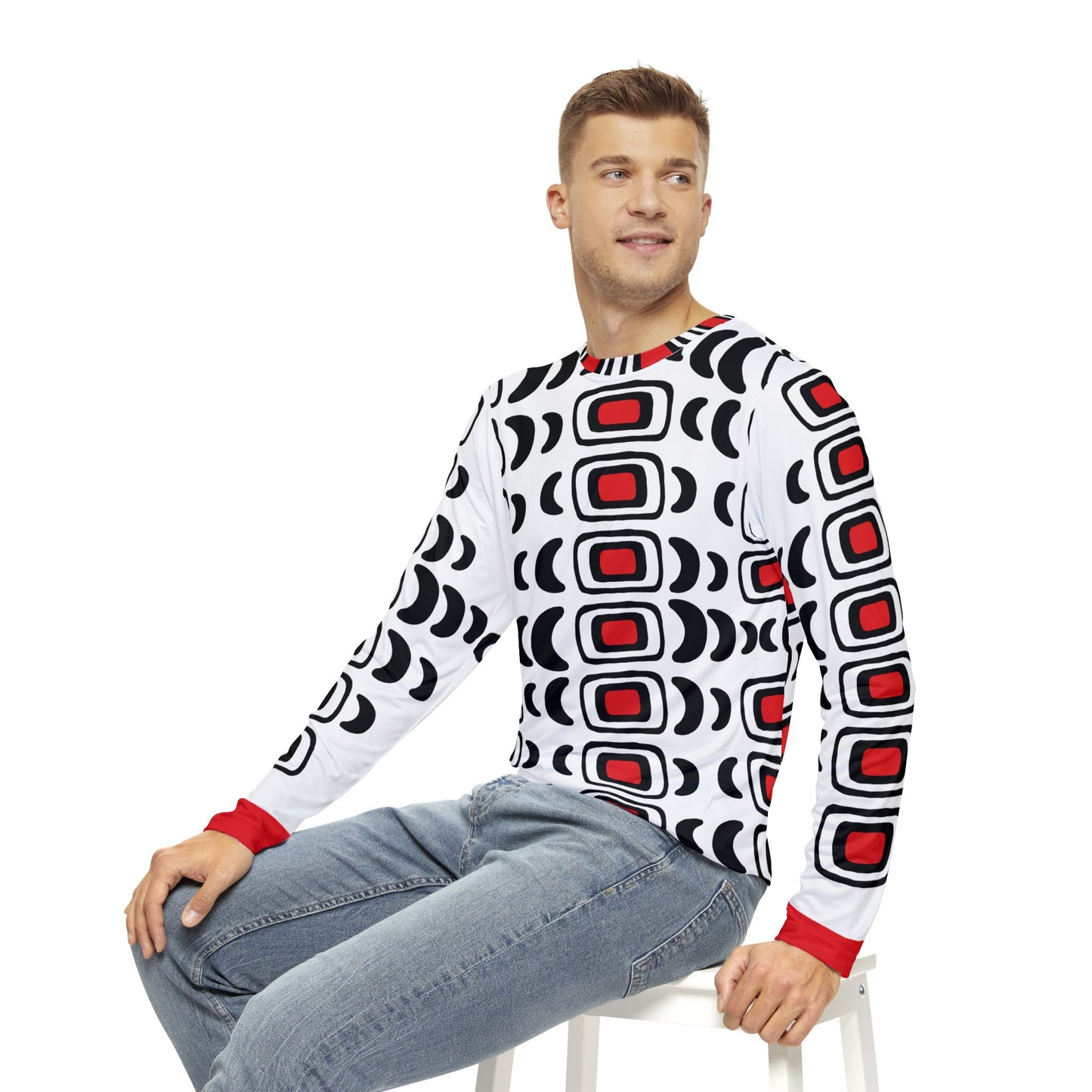 Polar Tracks Pattern Long-Sleeve