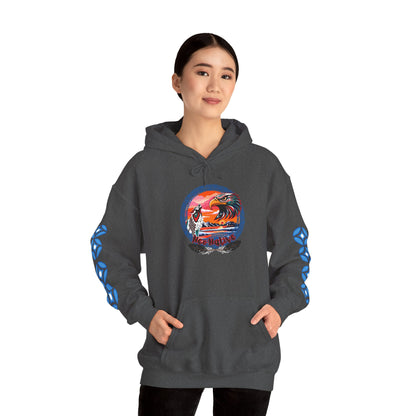 Neo Native brand logo hoodie — Alaska Native owned apparel brand — back view