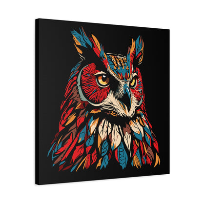 Great Horned Owl Icon Canvas