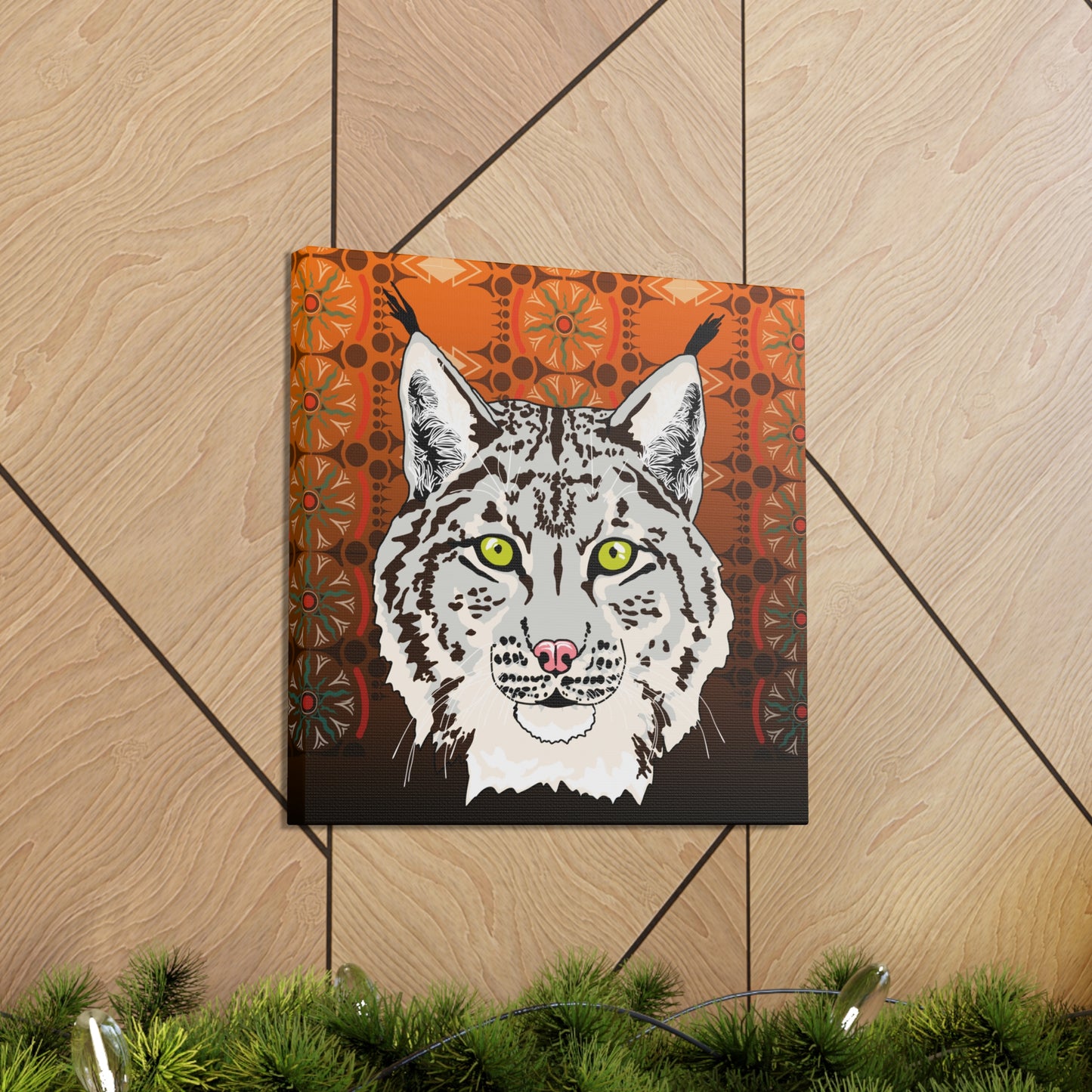 Lynx Portrait (gray) Canvas