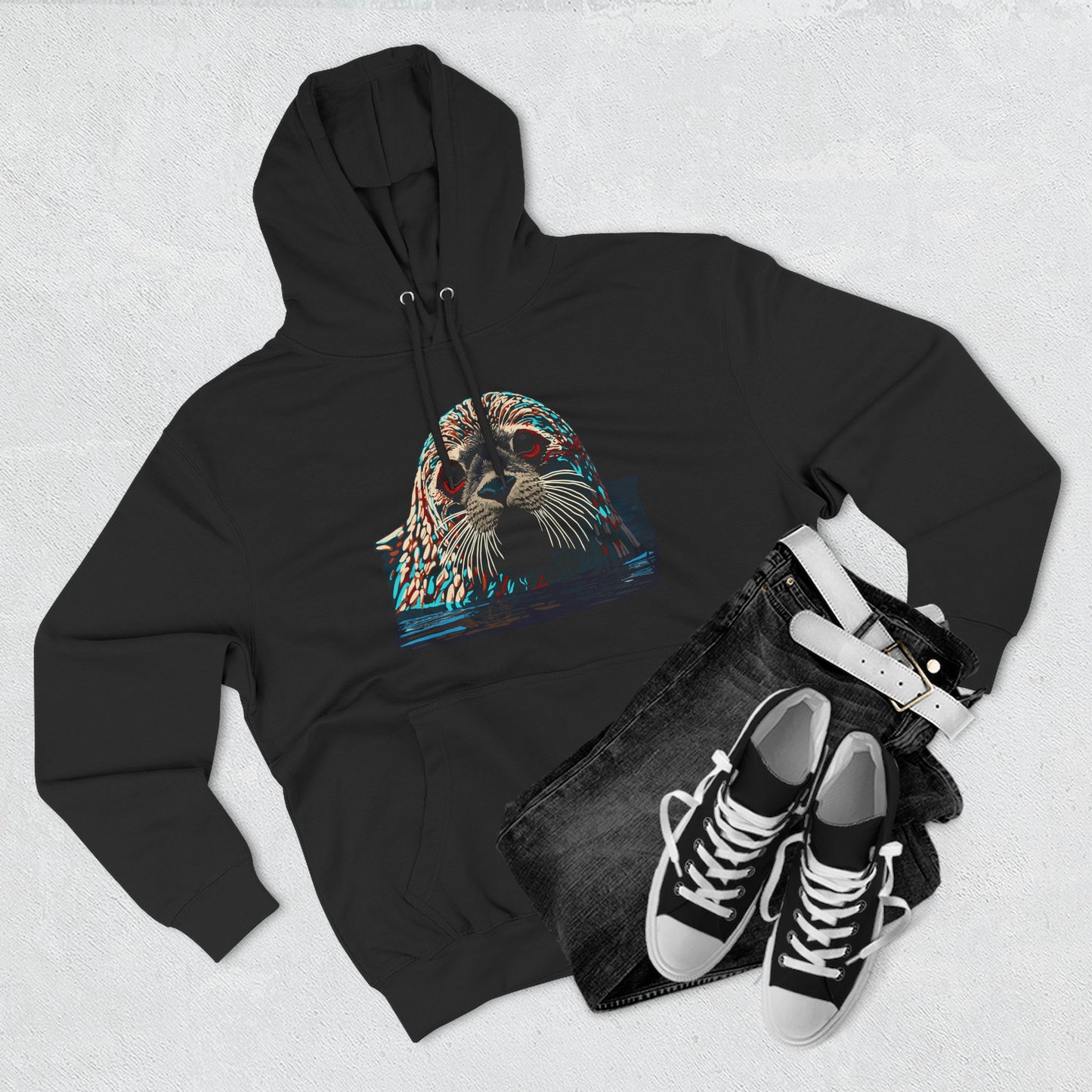 Harbor Seal Icon - Fleece Hoodie