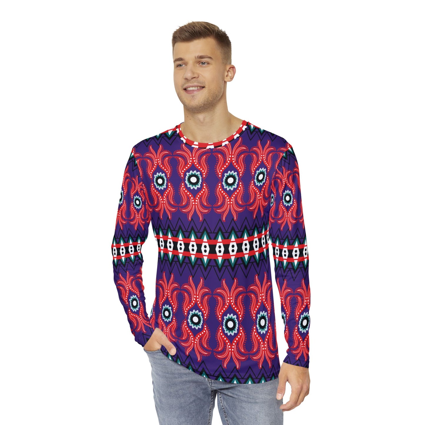 Fiery Pattern Long-Sleeve