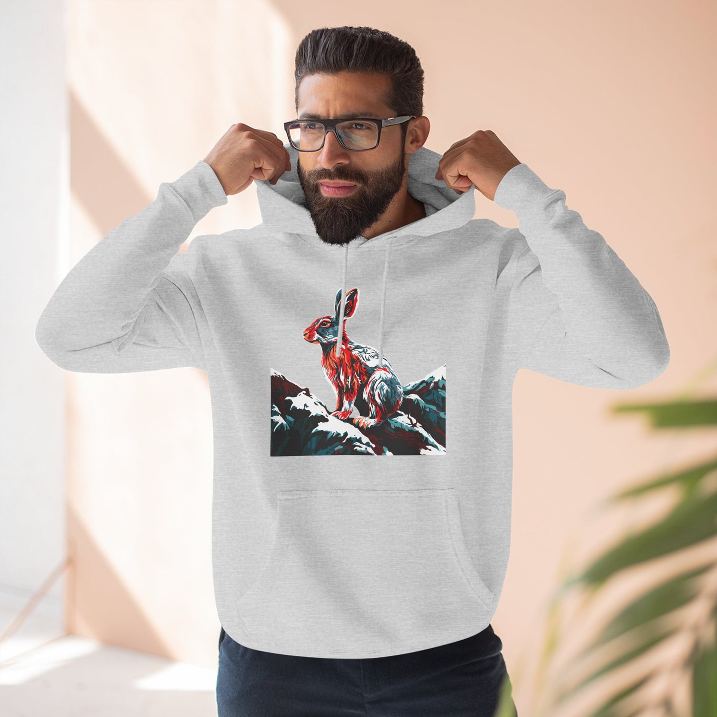 Snowshoe Hare Icon - Fleece Hoodie