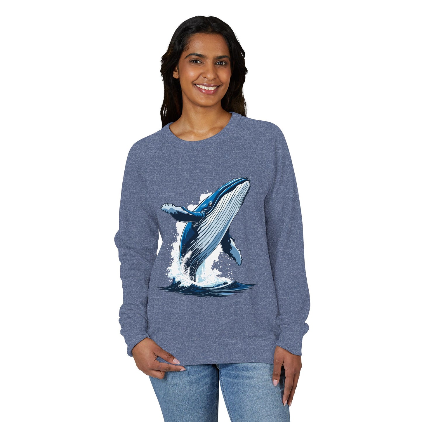 Humpback Whale - French Terry Raglan Crewneck