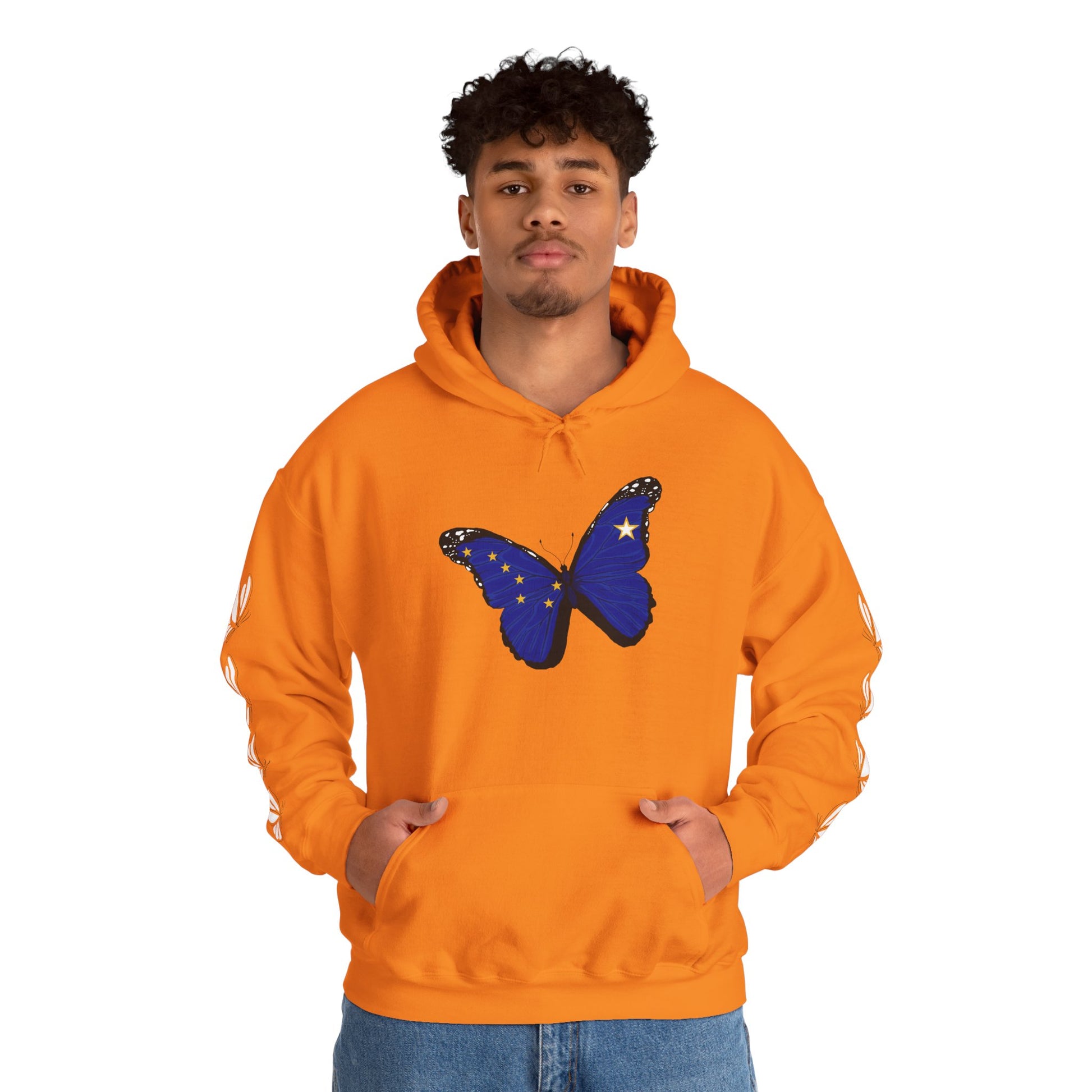 Hand-drawn 'Grace' word art hoodie inspired by Alaska Native design traditions — flat lay view