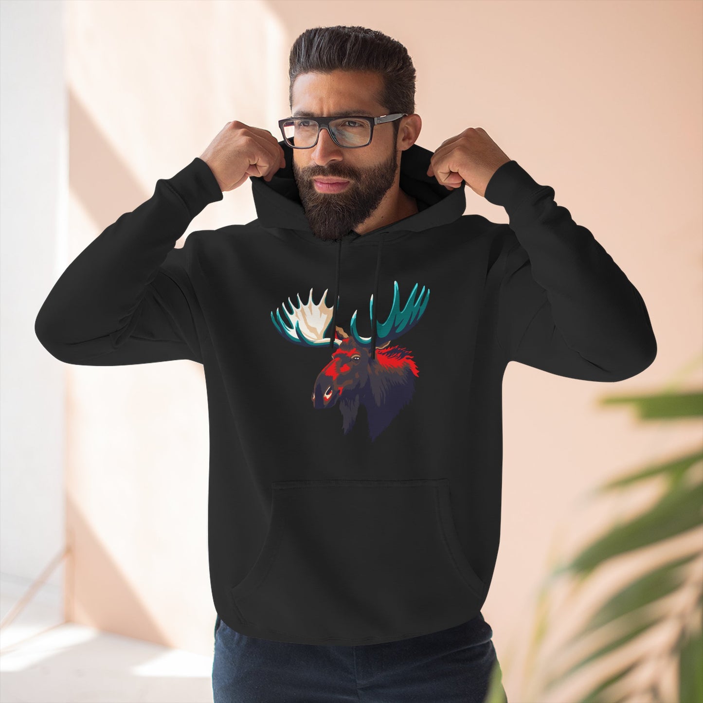Moose Icon - Fleece Hoodie