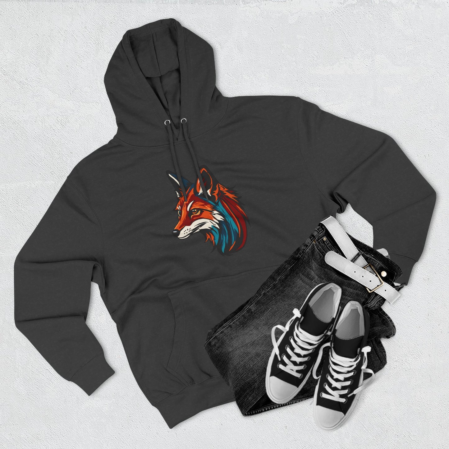 Red Fox Icon - Fleece Hoodie