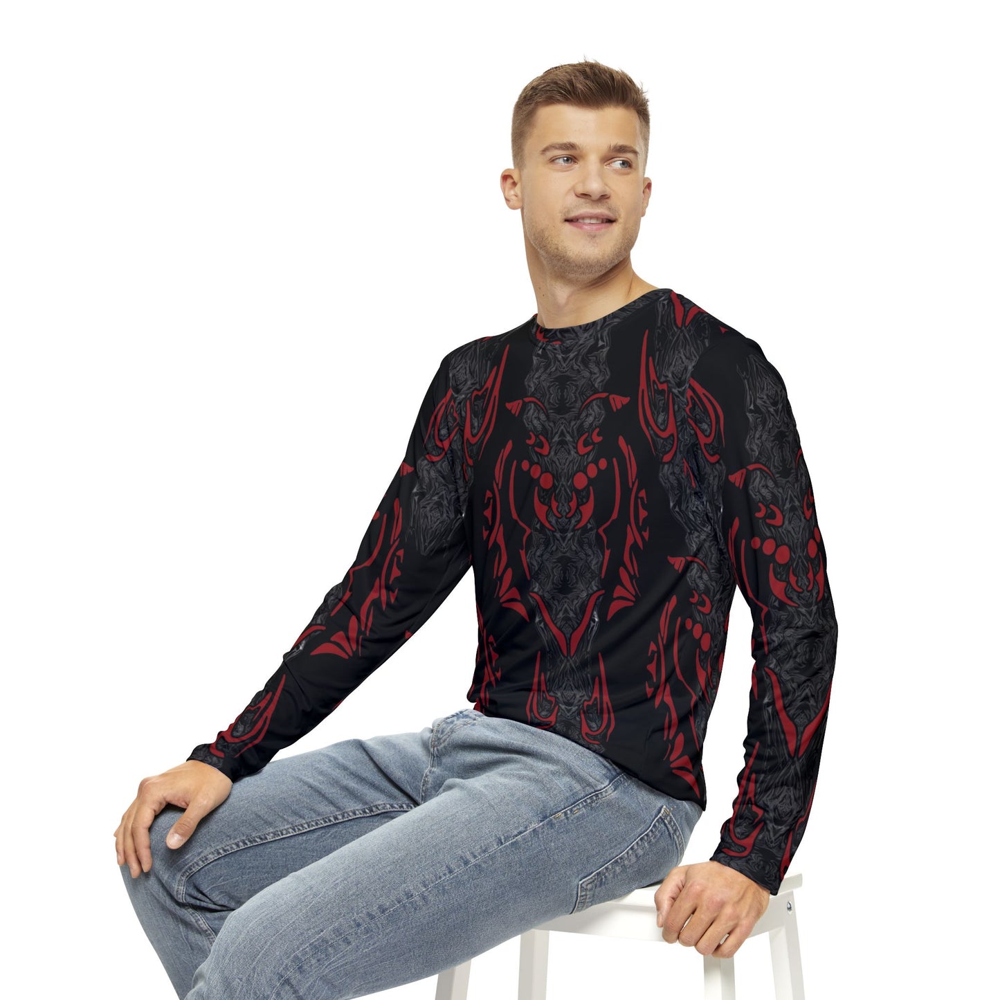 Inked Summit Pattern Long-Sleeve