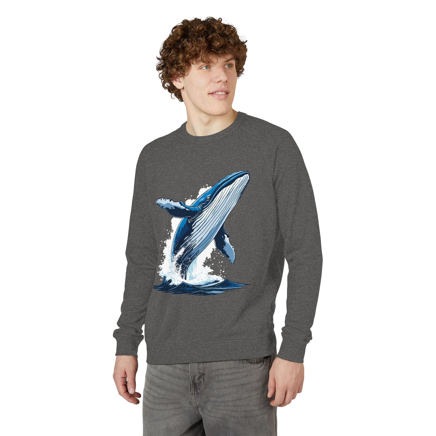 Humpback Whale - French Terry Raglan Crewneck