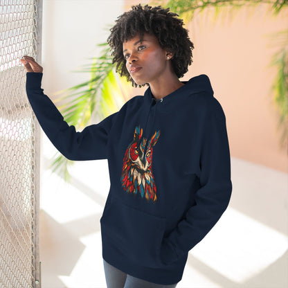 Great Horned Owl Icon - Fleece Hoodie