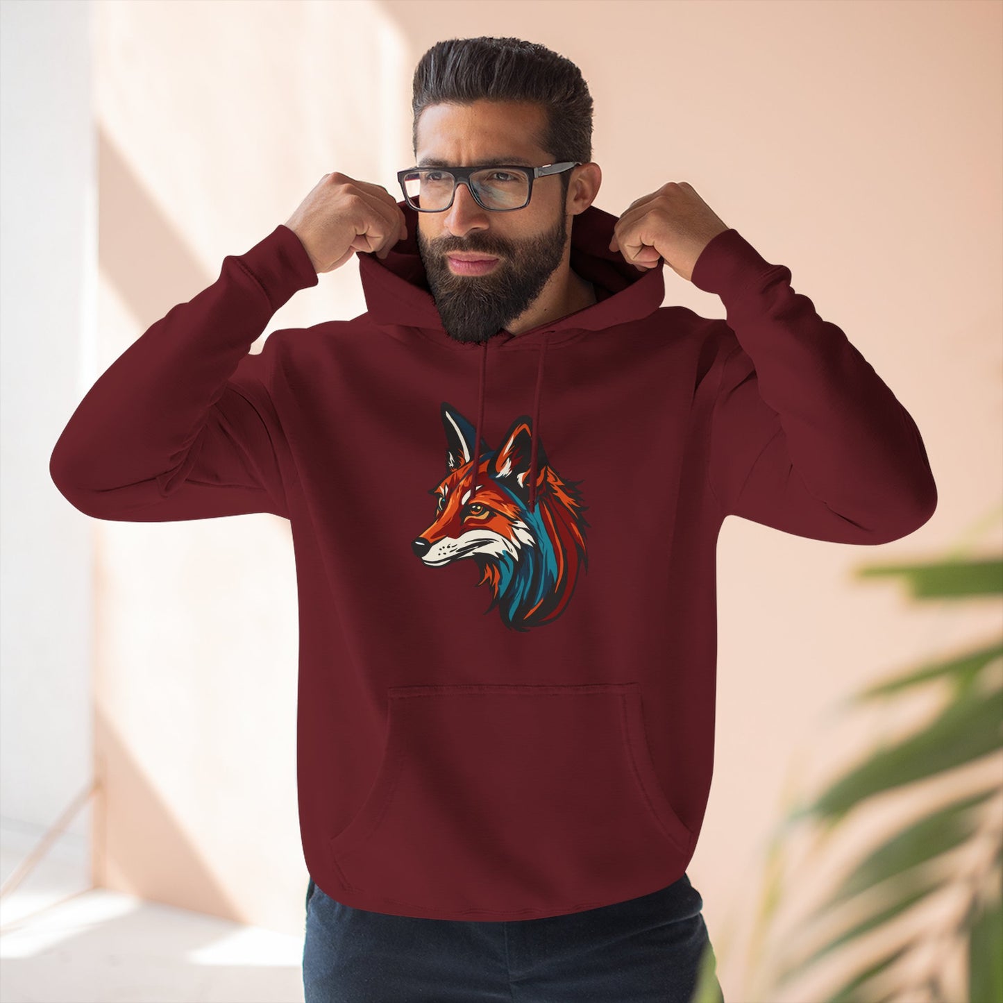 Red Fox Icon - Fleece Hoodie