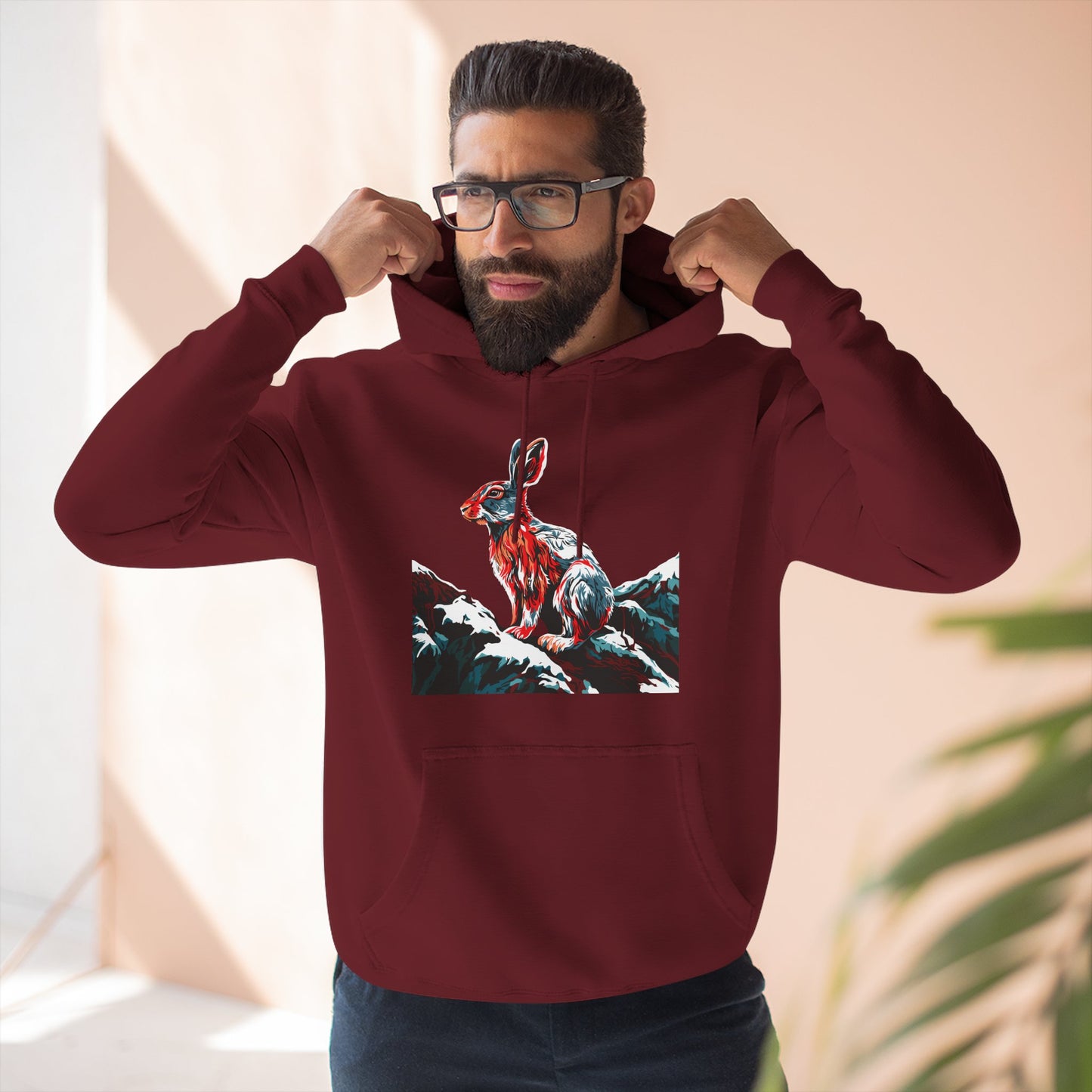Snowshoe Hare Icon - Fleece Hoodie