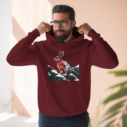 Snowshoe Hare Icon - Fleece Hoodie