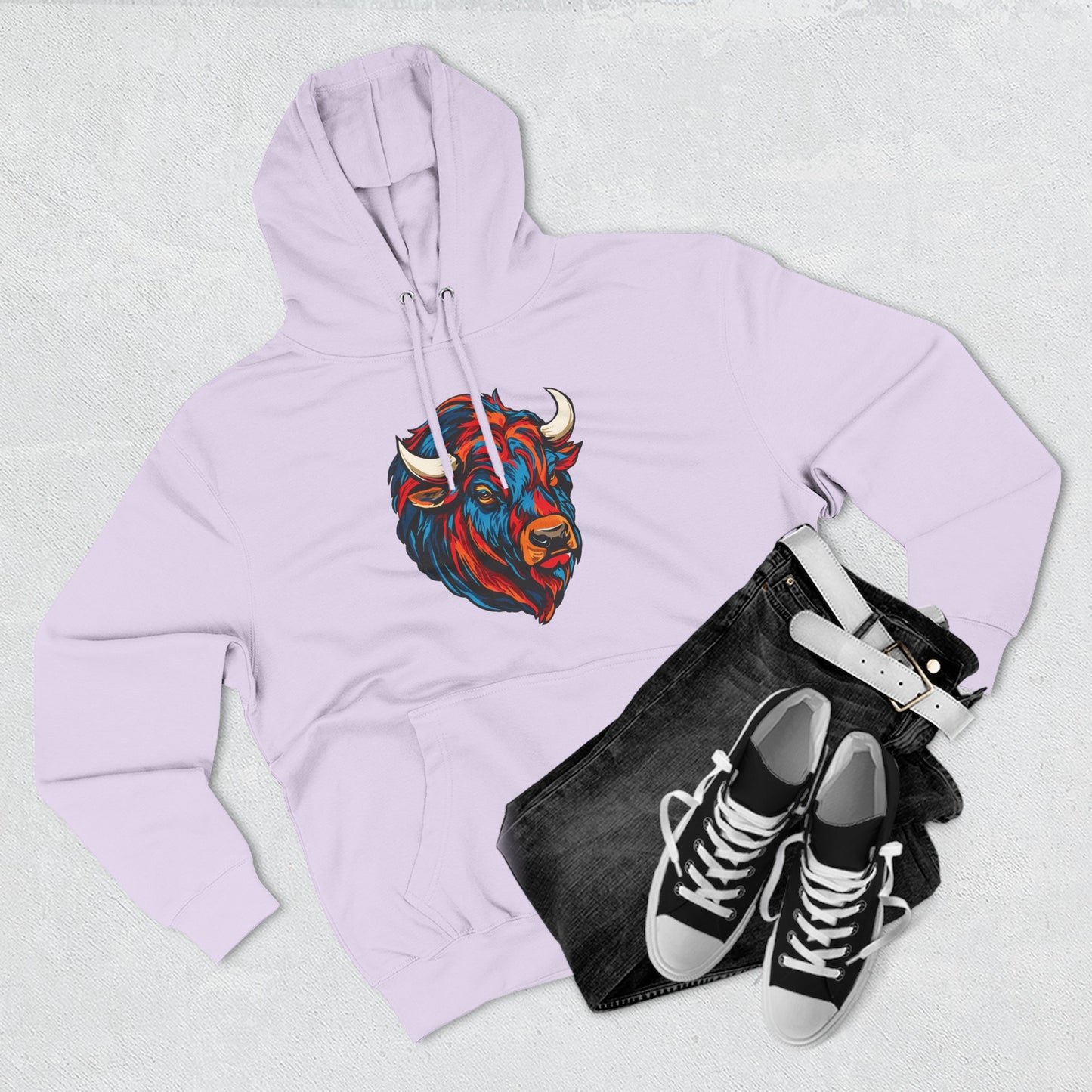 Bison Icon - Fleece Hoodie
