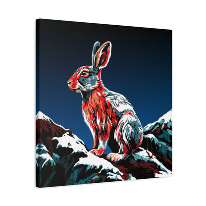 Snowshoe Hare Icon Canvas