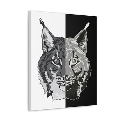 Lynx Black & White Portrait Canvas