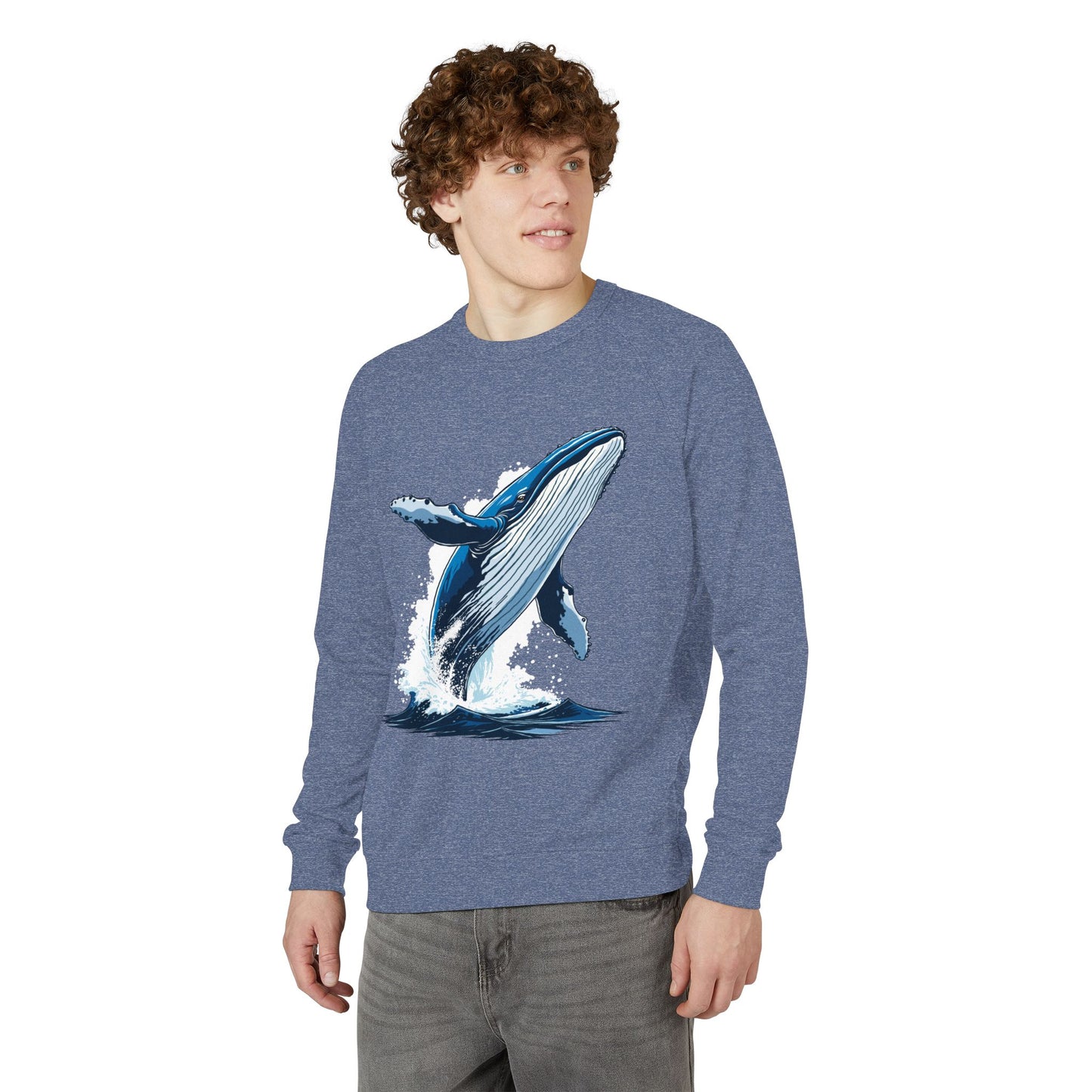 Humpback Whale - French Terry Raglan Crewneck
