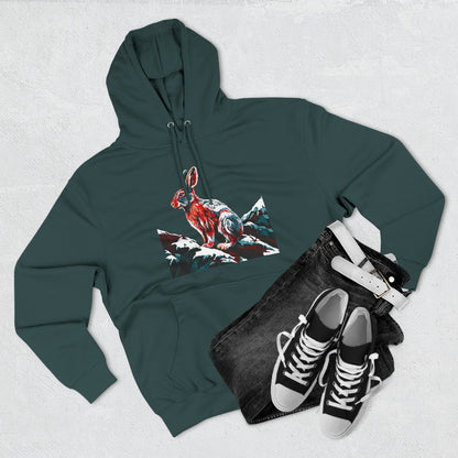 Snowshoe Hare Icon - Fleece Hoodie