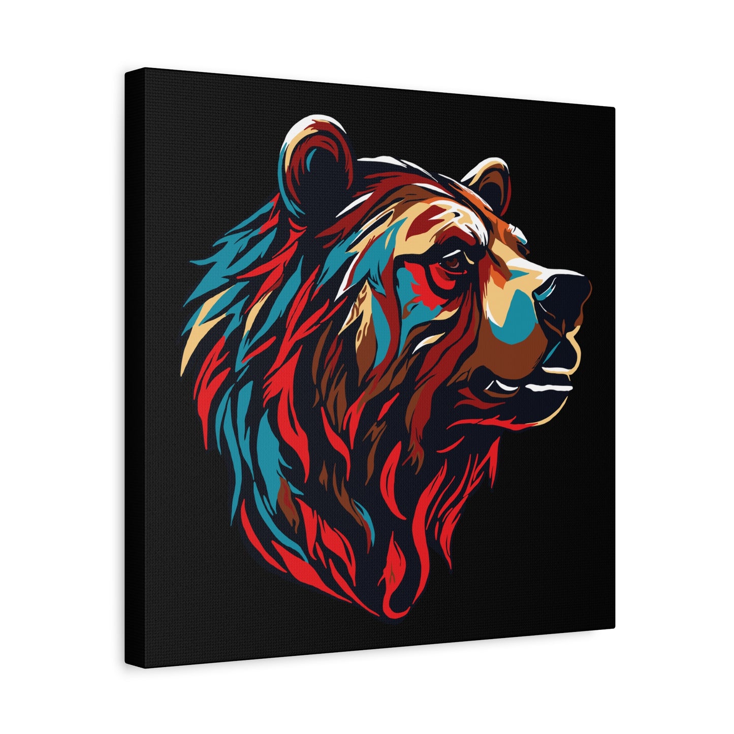 Grizzly Bear Icon Canvas