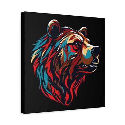 Grizzly Bear Icon Canvas