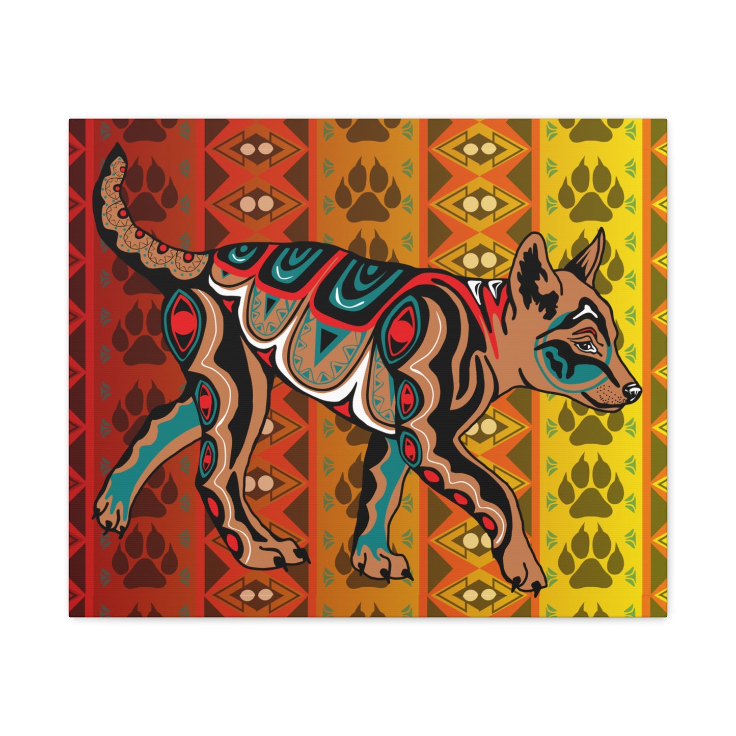 Tan Wolf Pup Canvas
