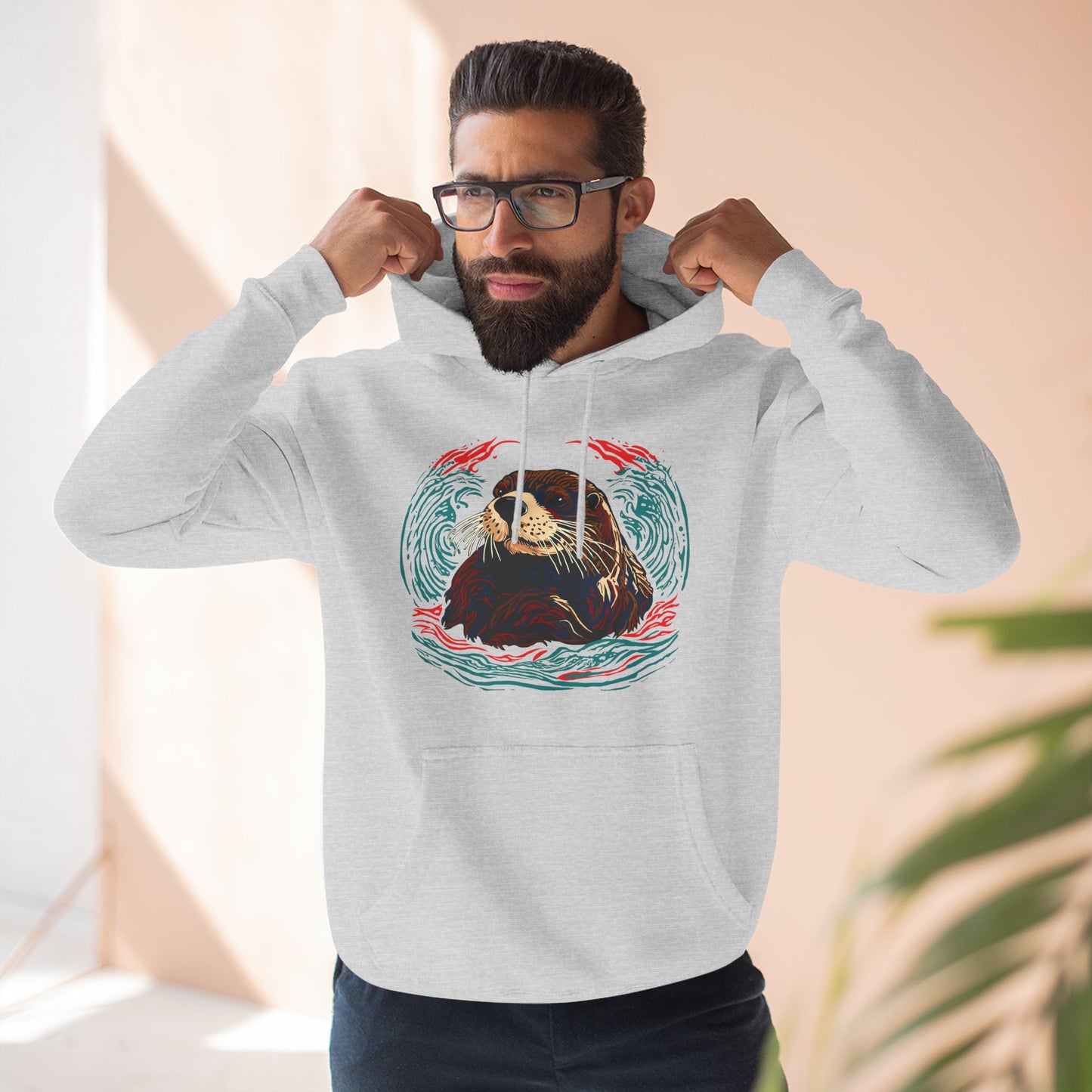 Sea Otter Icon - Fleece Hoodie
