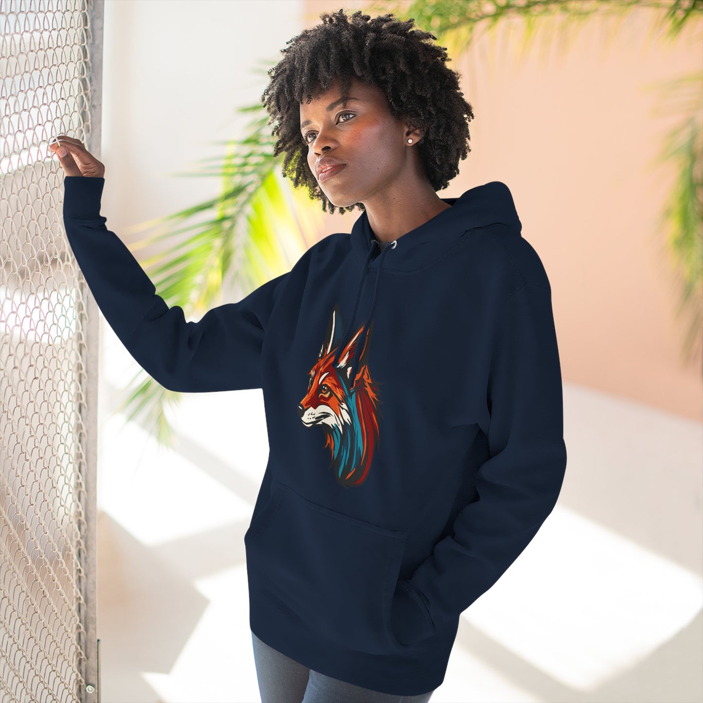 Red Fox Icon - Fleece Hoodie