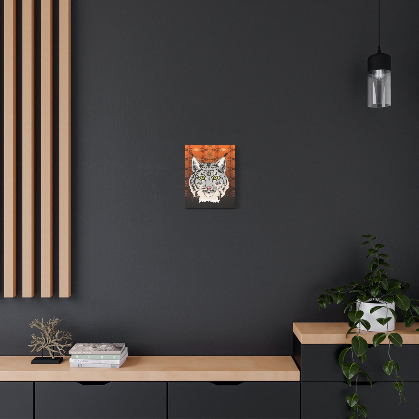 Lynx Portrait (gray) Canvas