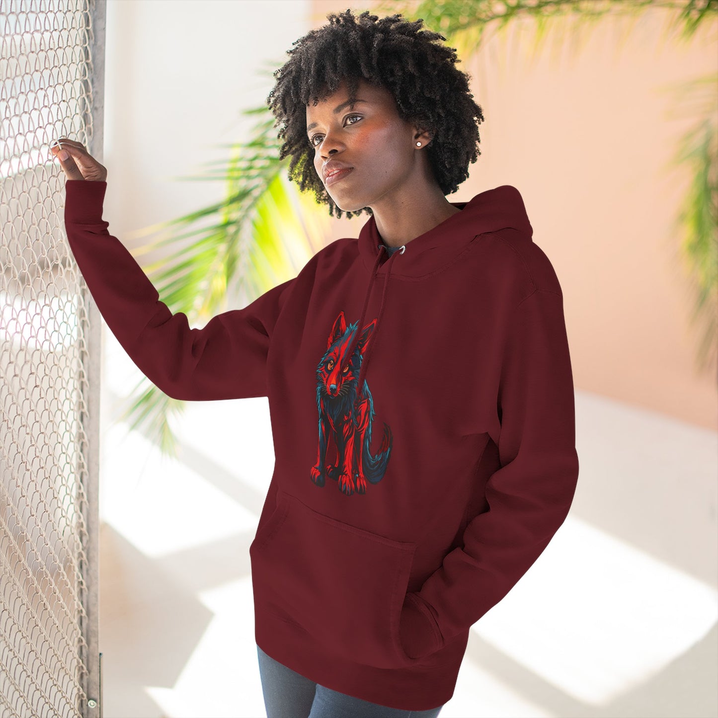 Wolf Pup Icon - Fleece Hoodie